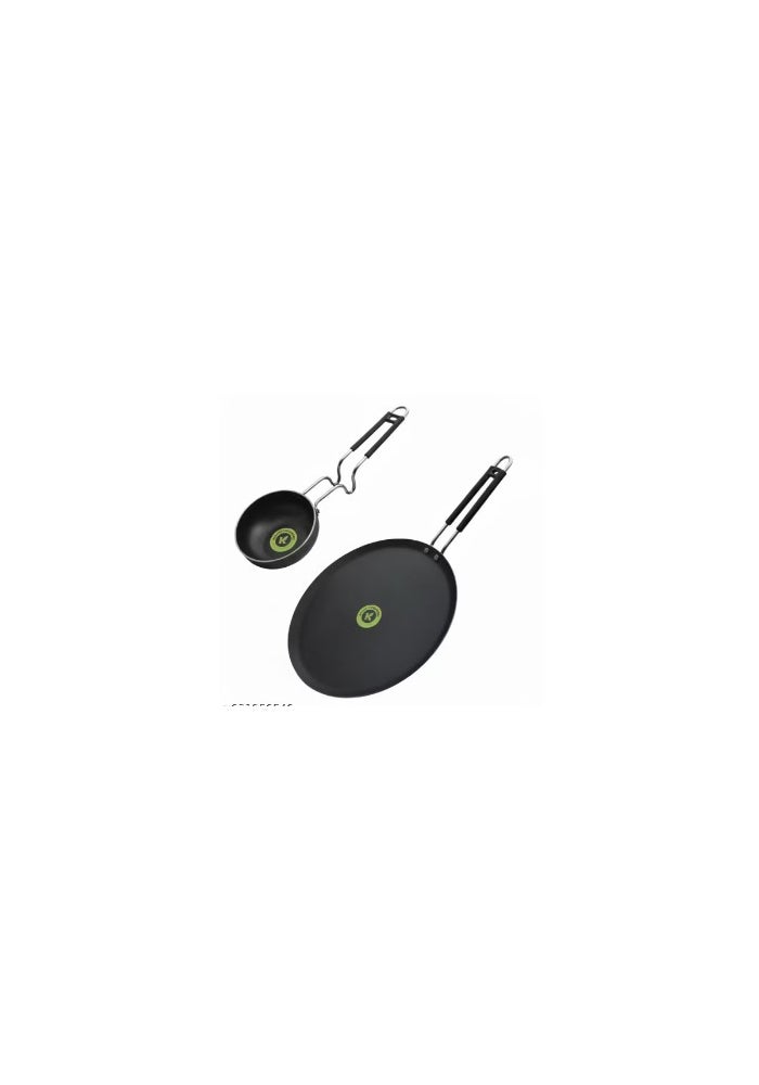Kashvi Premium Black Dosa Tawa and Tadki Set - Image 1